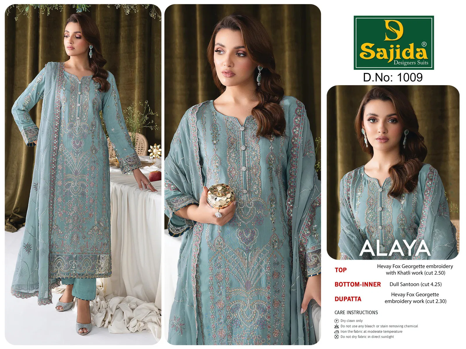  Alaya Vol  by Sajida  1 Georgette Pakistani Salwar Kameez Collection